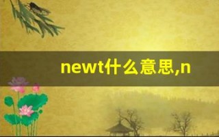 newt什么意思,newt中文翻译,newt用法及例句,newt怎么读