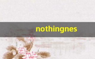 nothingness什么意思,nothingness中文翻译,nothingness用法及例句,nothingness怎么读