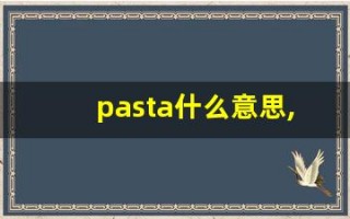 pasta什么意思,pasta中文翻译,pasta用法及例句,pasta怎么读