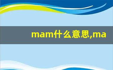 mam什么意思,mam中文翻译,mam用法及例句,mam怎么读-第1张图片-我的生活随想