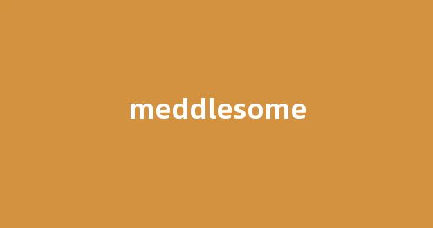 Meddlesome中文翻译,Meddlesome是什么意思,Meddlesome发音、用法及例句-第1张图片-我的生活随想 Meddlesome中文翻译,Meddlesome是什么意思,Meddlesome发音、用法及例句-第1张图片-我的生活随想